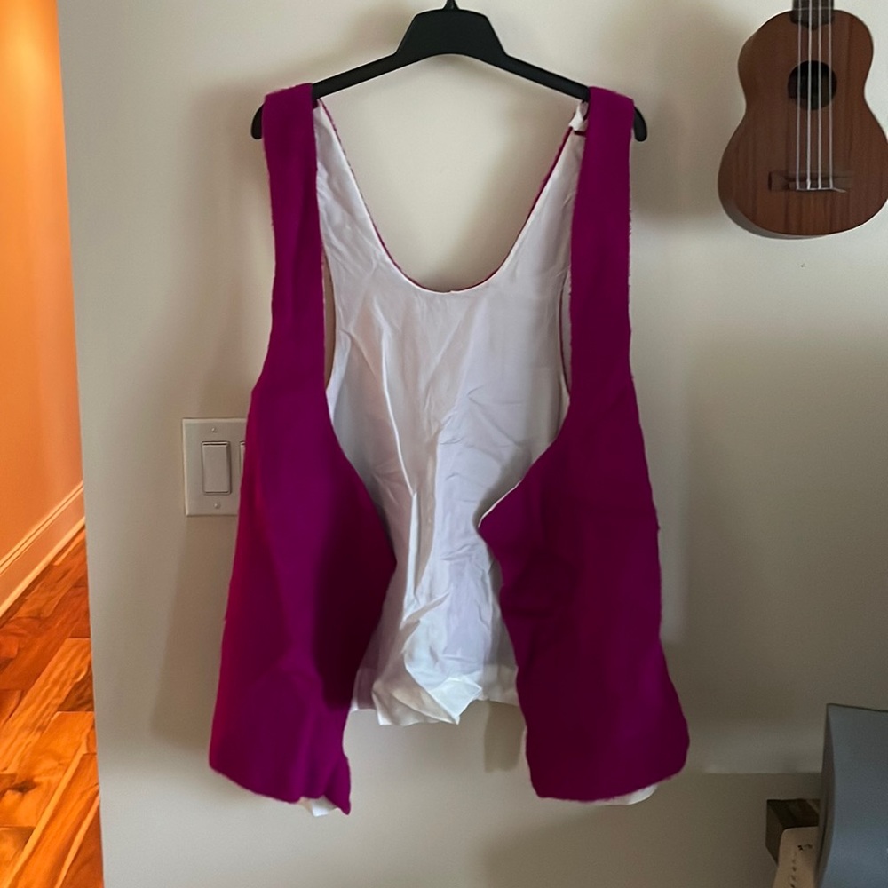 Fuzzy pink vintage vest